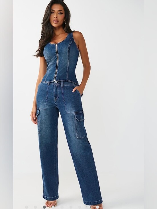 True Religion Denim - 🔥 TRUE RELIGION Cargo Jeans Women’s Size 27 NWT 🔥 Medium Tide Wash | Style 600